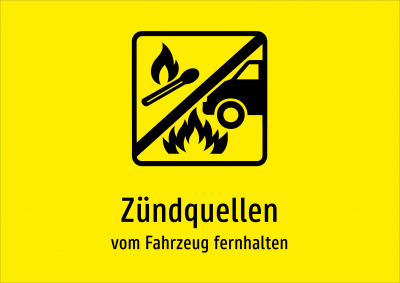 Zündquellen - vom Fahrzeug fernhalten