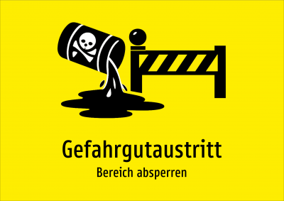 Gefahrgutaustritt - Bereich absperren
