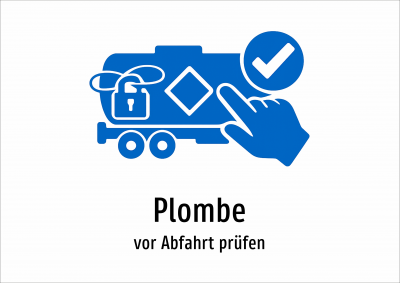 Plombe - vor Abfahrt prüfen