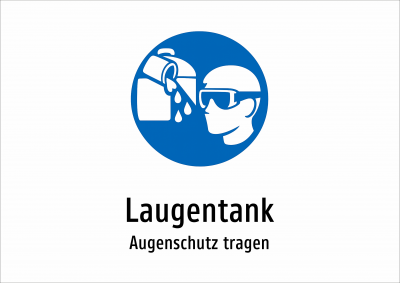 Laugentank - Augenschutz tragen