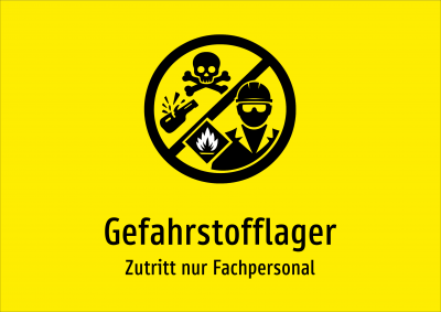 Gefahrstofflager - Zutritt nur Fachpersonal