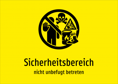 Sicherheitsbereich - nicht unbefugt betreten