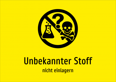 Unbekannter Stoff - nicht einlagern