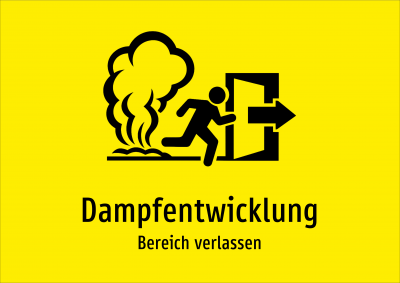 Dampfentwicklung - Bereich verlassen