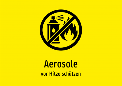 Aerosole - vor Hitze schützen