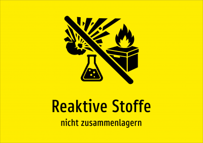 Reaktive Stoffe - nicht zusammenlagern