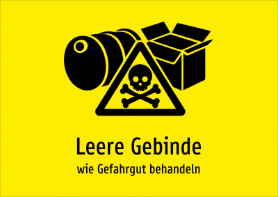 Leere Gebinde - wie Gefahrgut behandeln