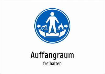 Auffangraum - freihalten
