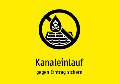 Kanaleinlauf - gegen Eintrag sichern