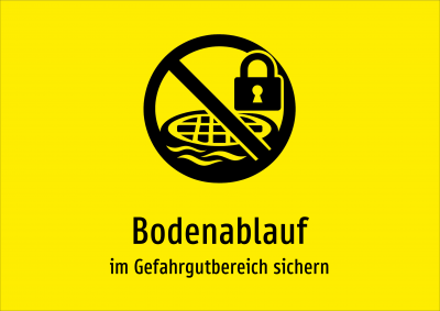 Bodenablauf - im Gefahrgutbereich sichern