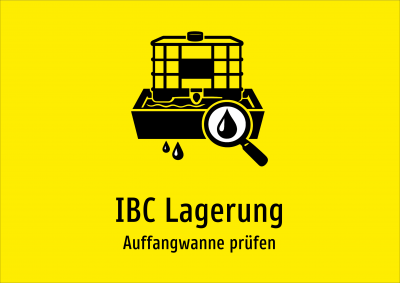 IBC Lagerung - Auffangwanne prüfen