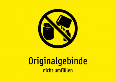 Originalgebinde - nicht umfüllen