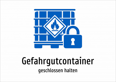 Gefahrgutcontainer - geschlossen halten