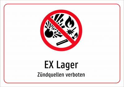 EX Lager - Zündquellen verboten