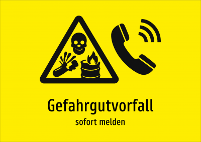 Gefahrgutvorfall - sofort melden
