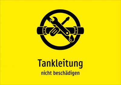 Tankleitung - nicht beschädigen