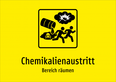 Chemikalienaustritt - Bereich räumen