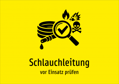 Schlauchleitung - vor Einsatz prüfen