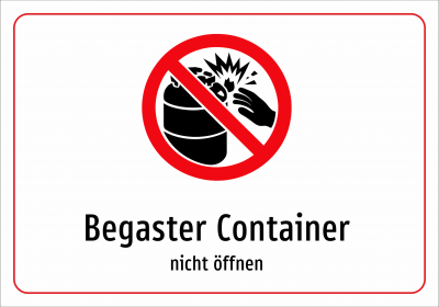 Begaster Container - nicht öffnen