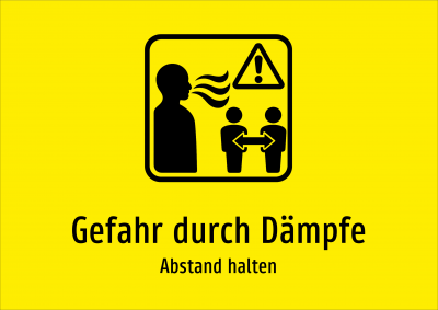 Gefahr durch Dämpfe - Abstand halten
