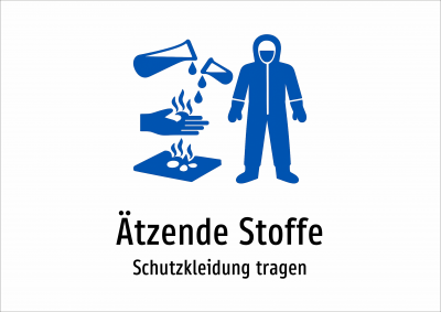 Ätzende Stoffe - Schutzkleidung tragen