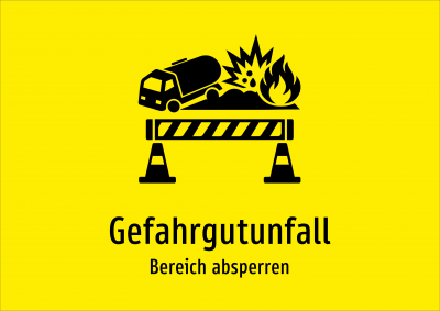Gefahrgutunfall - Bereich absperren