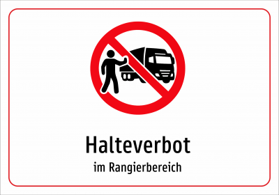 Halteverbot - im Rangierbereich
