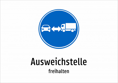 Ausweichstelle - freihalten