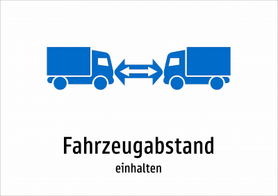 Fahrzeugabstand - einhalten