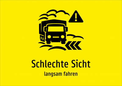 Schlechte Sicht - langsam fahren