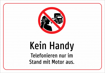 Kein Handy - Telefonieren nur im Stand mit Motor aus.