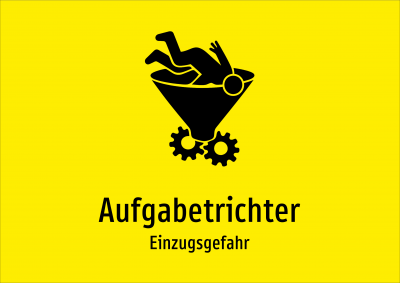 Aufgabetrichter - Einzugsgefahr