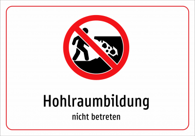 Hohlraumbildung - nicht betreten