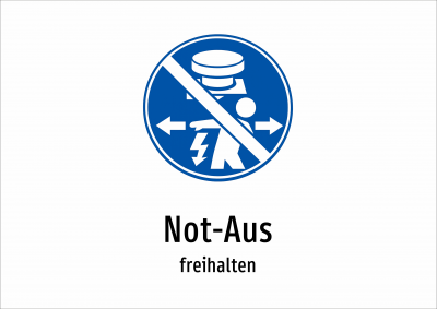 Not-Aus - freihalten