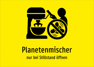 Planetenmischer - nur bei Stillstand öffnen
