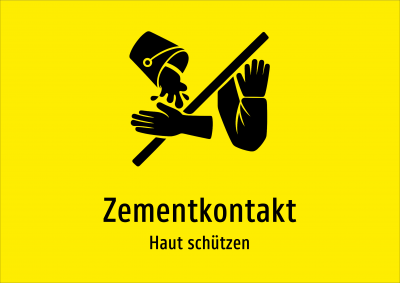 Zementkontakt - Haut schützen