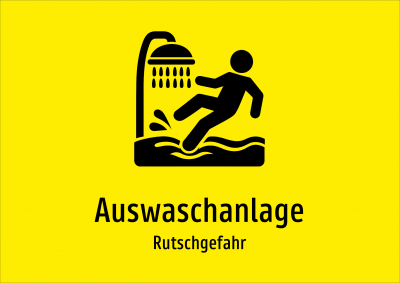 Auswaschanlage - Rutschgefahr