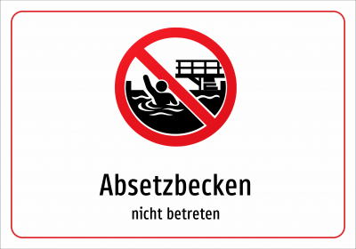 Absetzbecken - nicht betreten