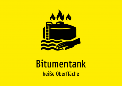 Bitumentank - heiße Oberfläche