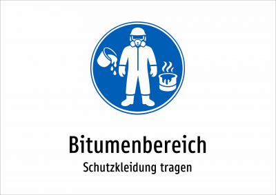 Bitumenbereich - Schutzkleidung tragen