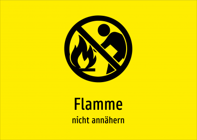 Flamme - nicht annähern