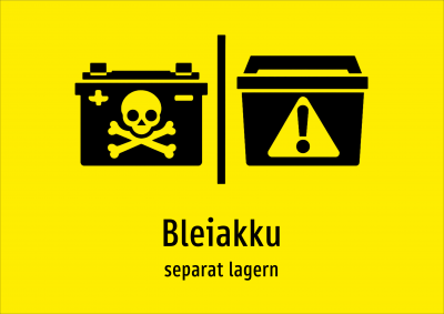 Bleiakku - separat lagern