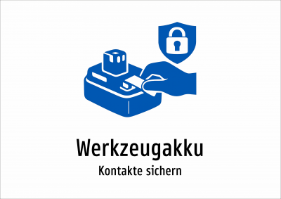 Werkzeugakku - Kontakte sichern