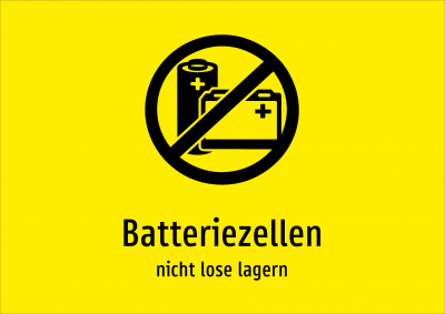 Batteriezellen - nicht lose lagern