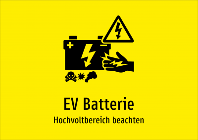 EV Batterie - Hochvoltbereich beachten