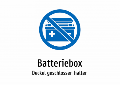 Batteriebox - Deckel geschlossen halten