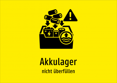 Akkulager - nicht überfüllen