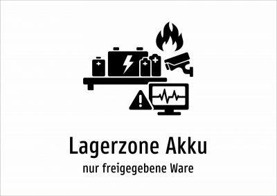 Lagerzone Akku - nur freigegebene Ware