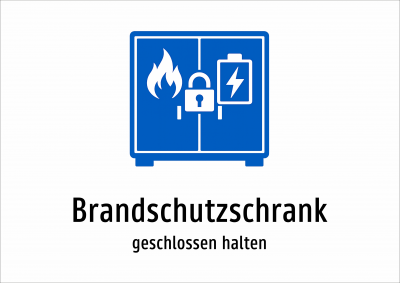 Brandschutzschrank - geschlossen halten