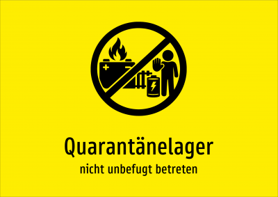 Quarantänelager - nicht unbefugt betreten